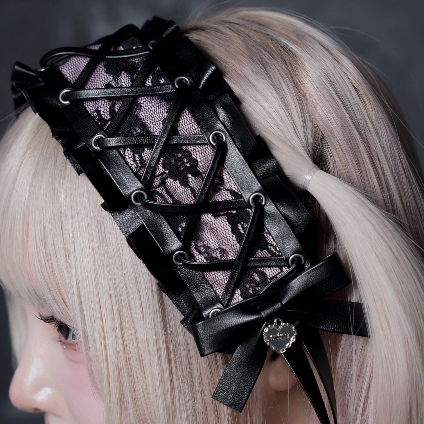 《mine》レースアップヘッドドレス