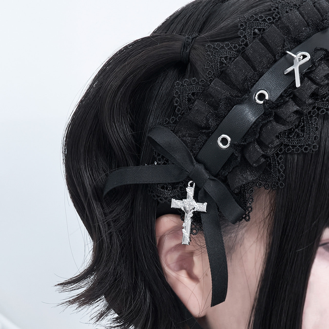 《mine》クロスレースヘッドドレス