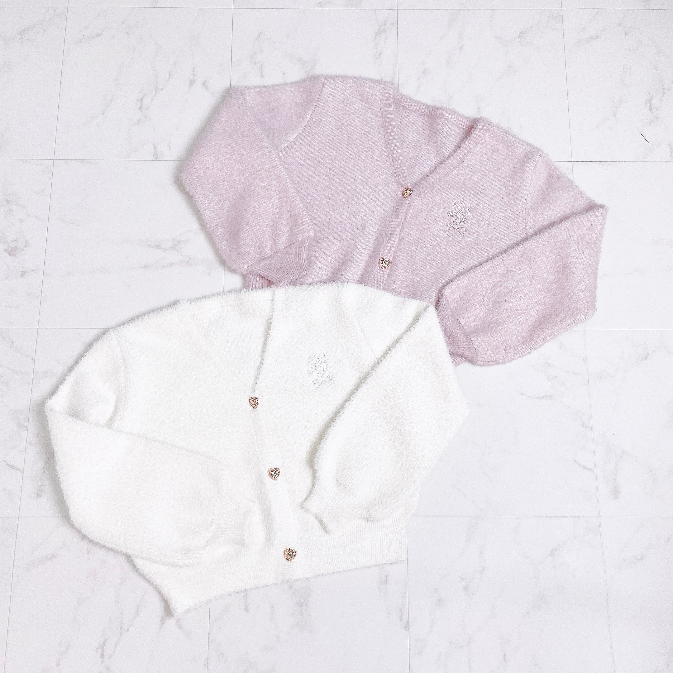 《LAFARY》ロゴ刺繍カーディガン