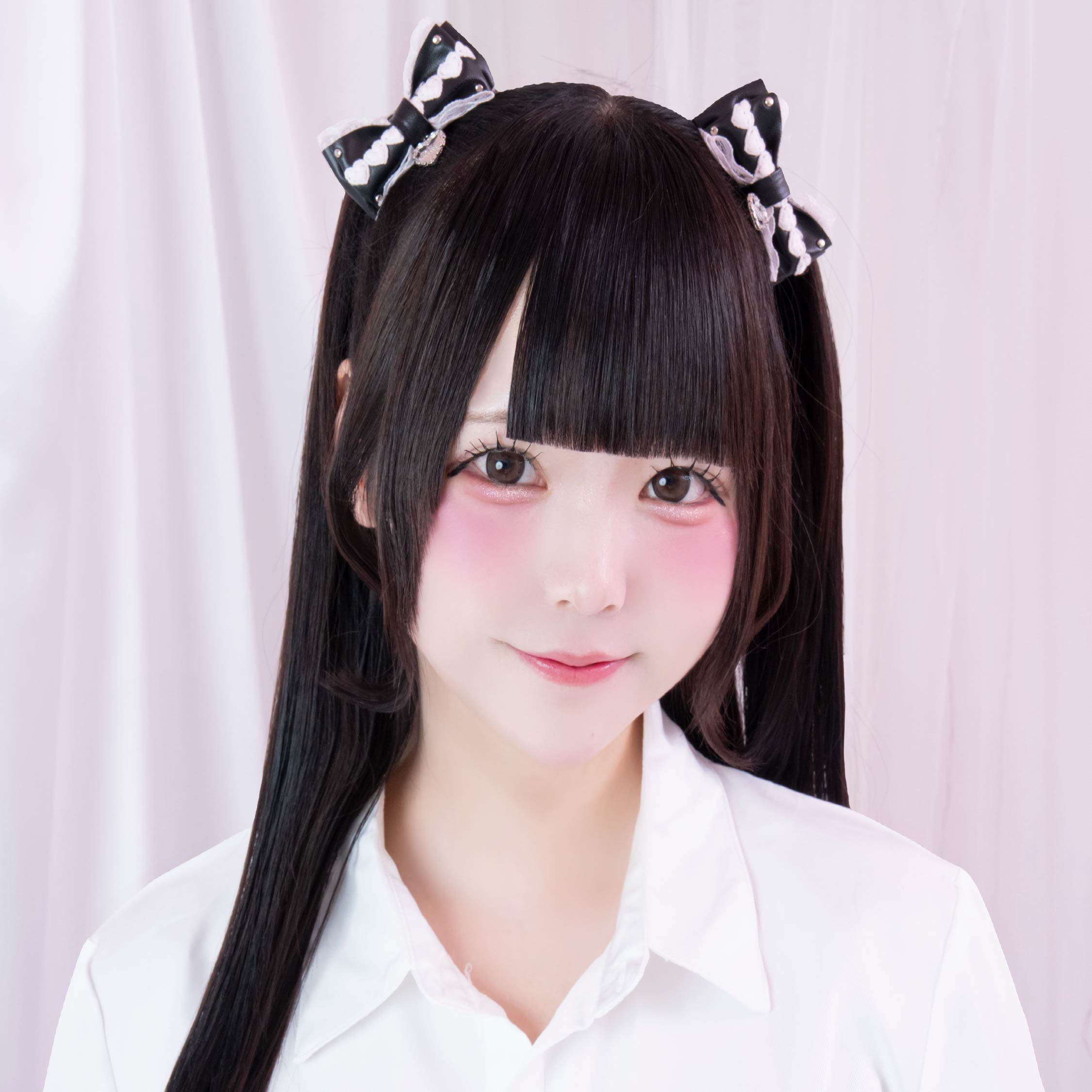 《ビビちゃん×mine》ハートレザーフリルリボン