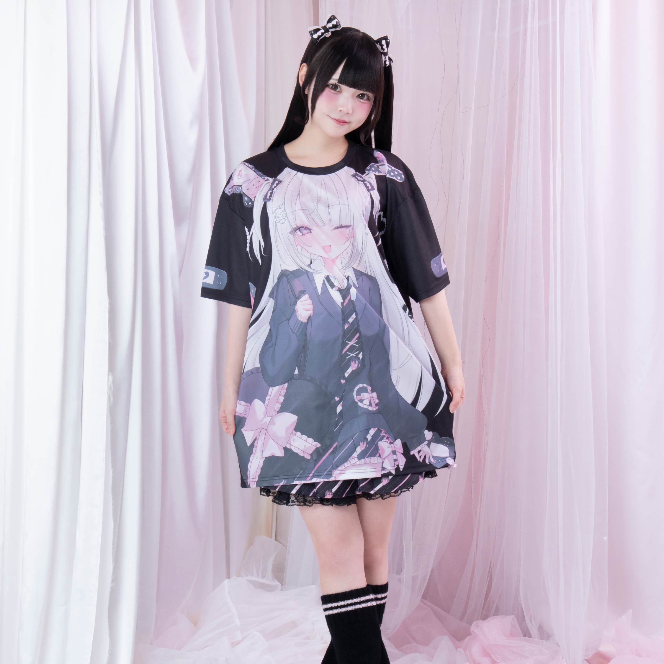 《ビビちゃん×mine》フルグラフィックTシャツ