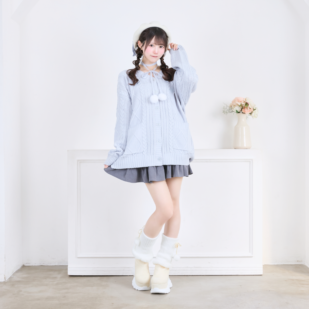 《LAFARY closet》ルーズニット厚底ブーツ