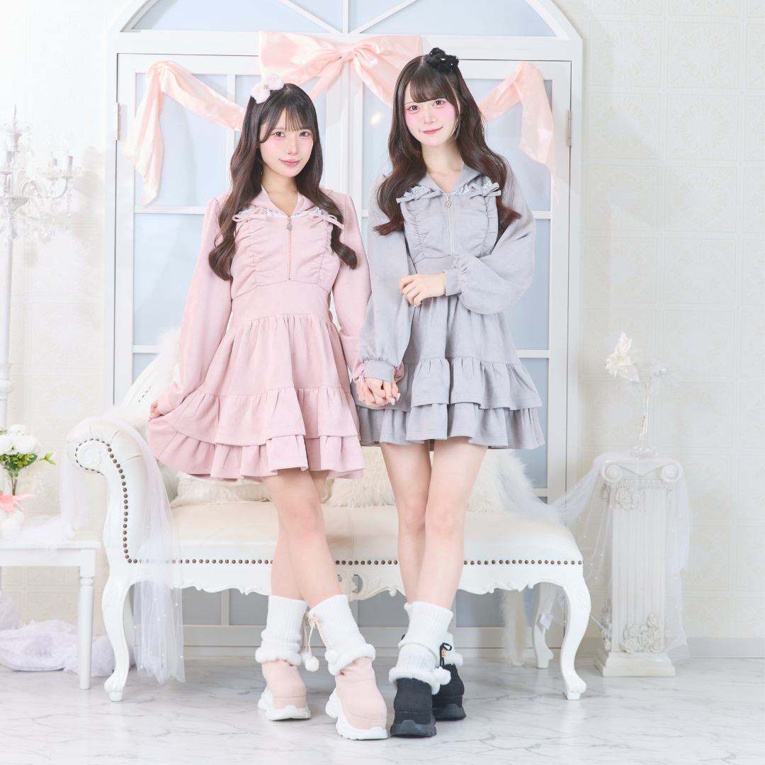 ピンク:152cm/グレー:163cm