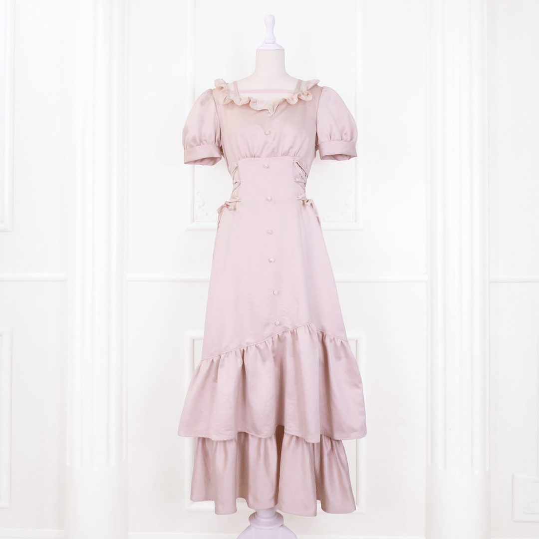 《LAFARY closet》スピンドルティアードロングワンピ