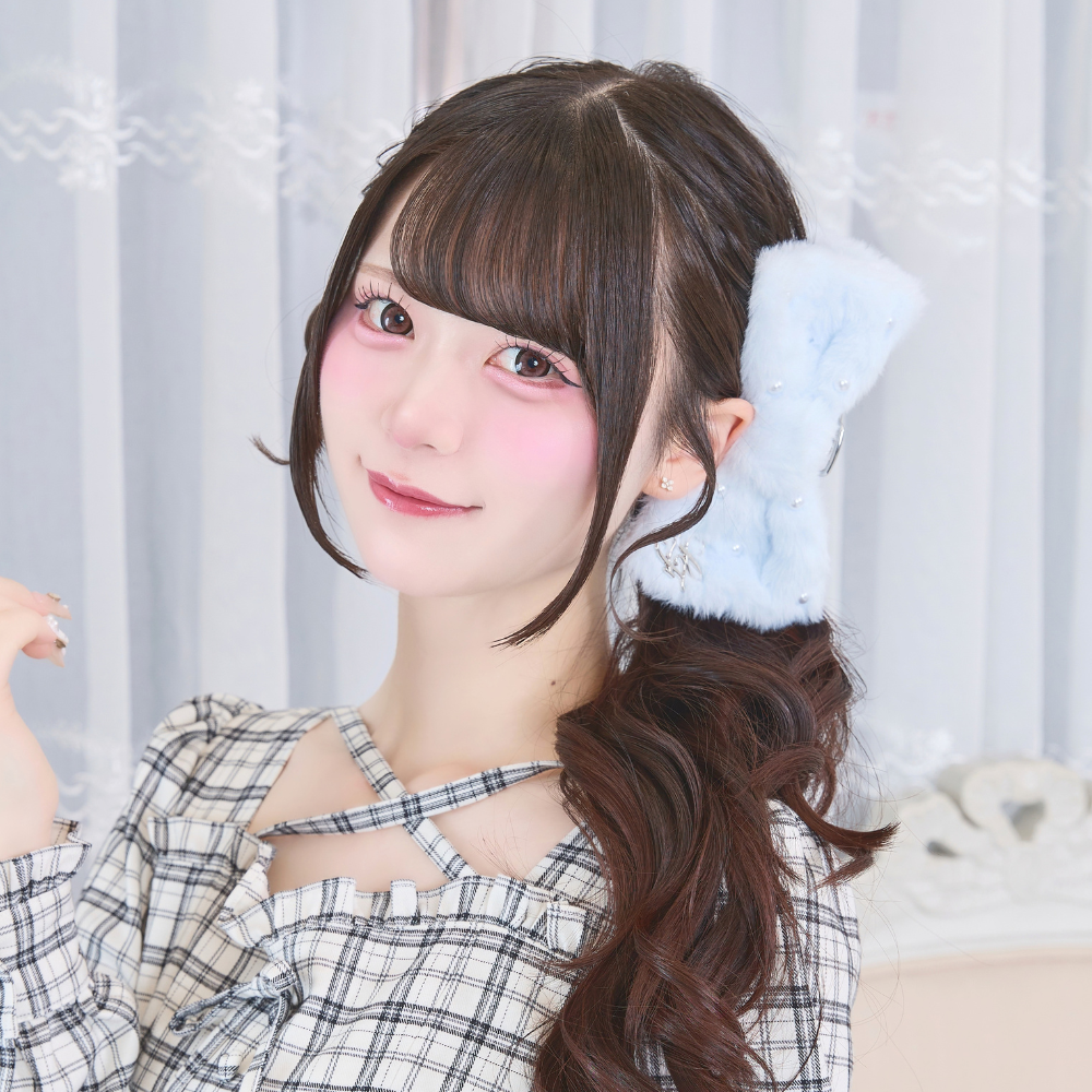 《LAFARY closet》ファーリボンバンスクリップ