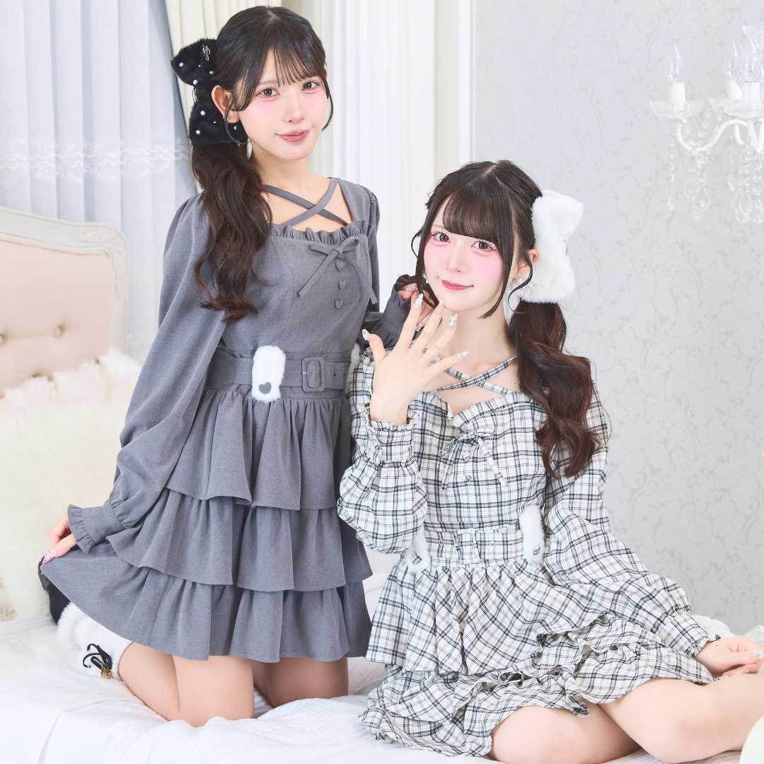 グレー:152cm/ホワイトチェック:163cm