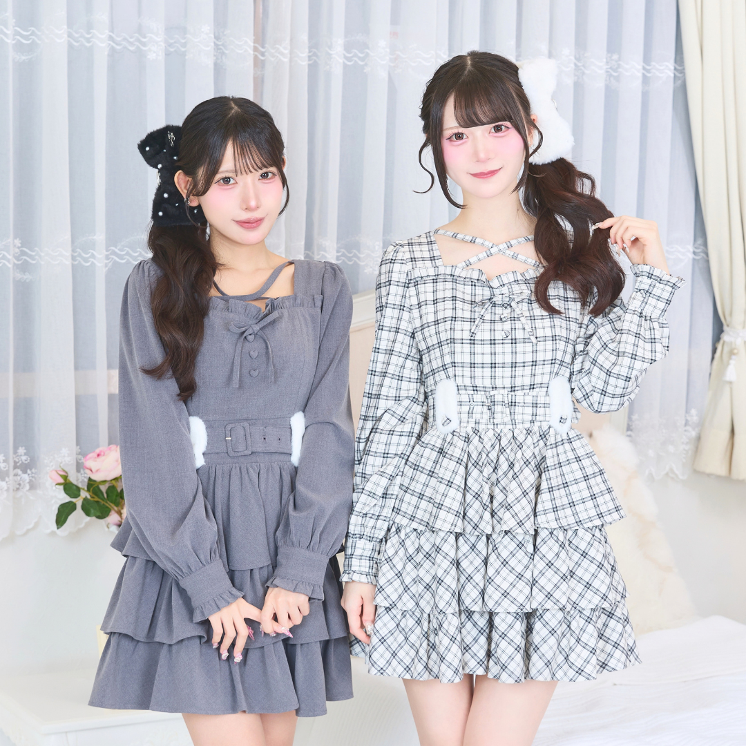 グレー:152cm/ホワイトチェック:163cm