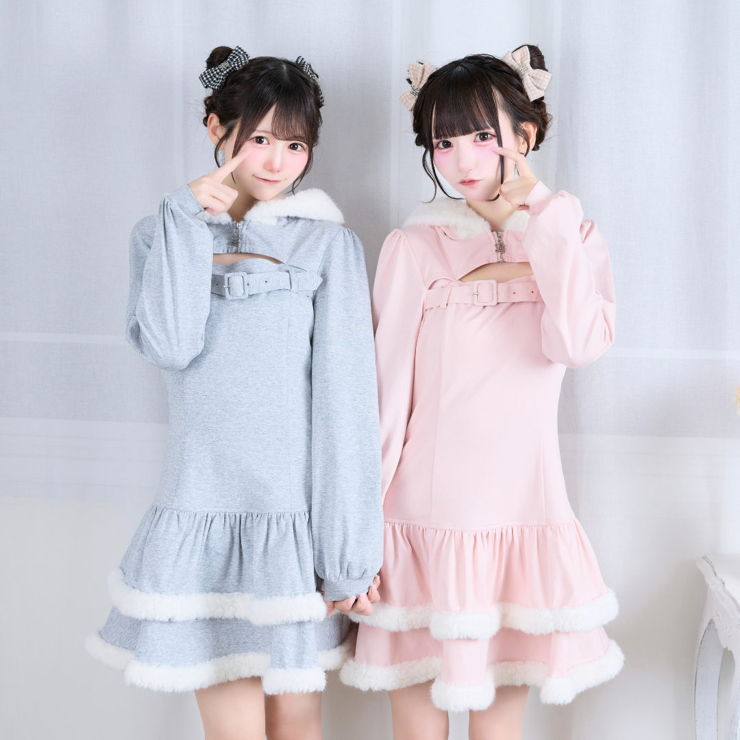 LAFARY closet》ボアティアードパーカーワンピ- LAFARY ONLINE