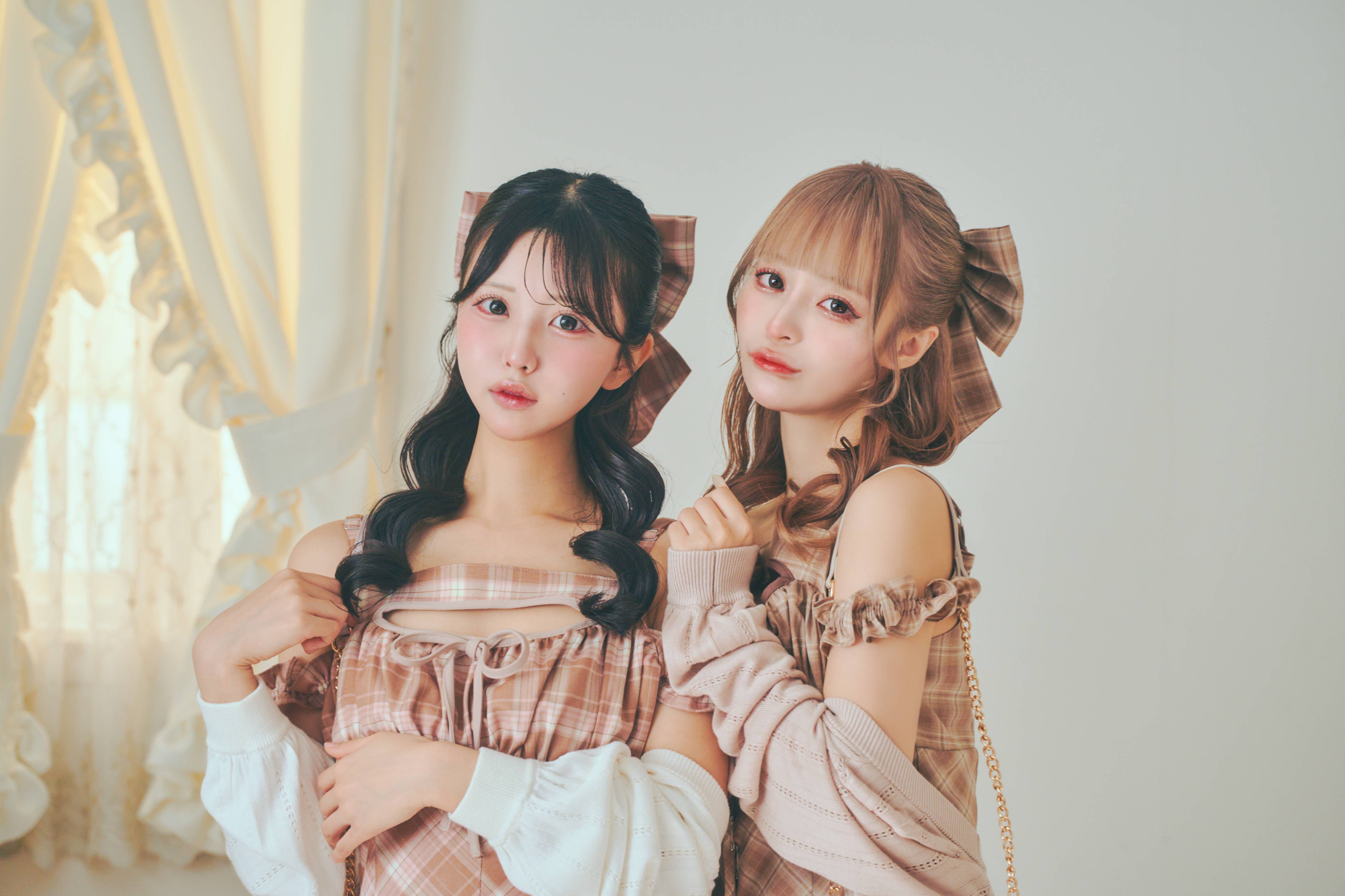 《LAFARY》チェックキャミロングワンピース