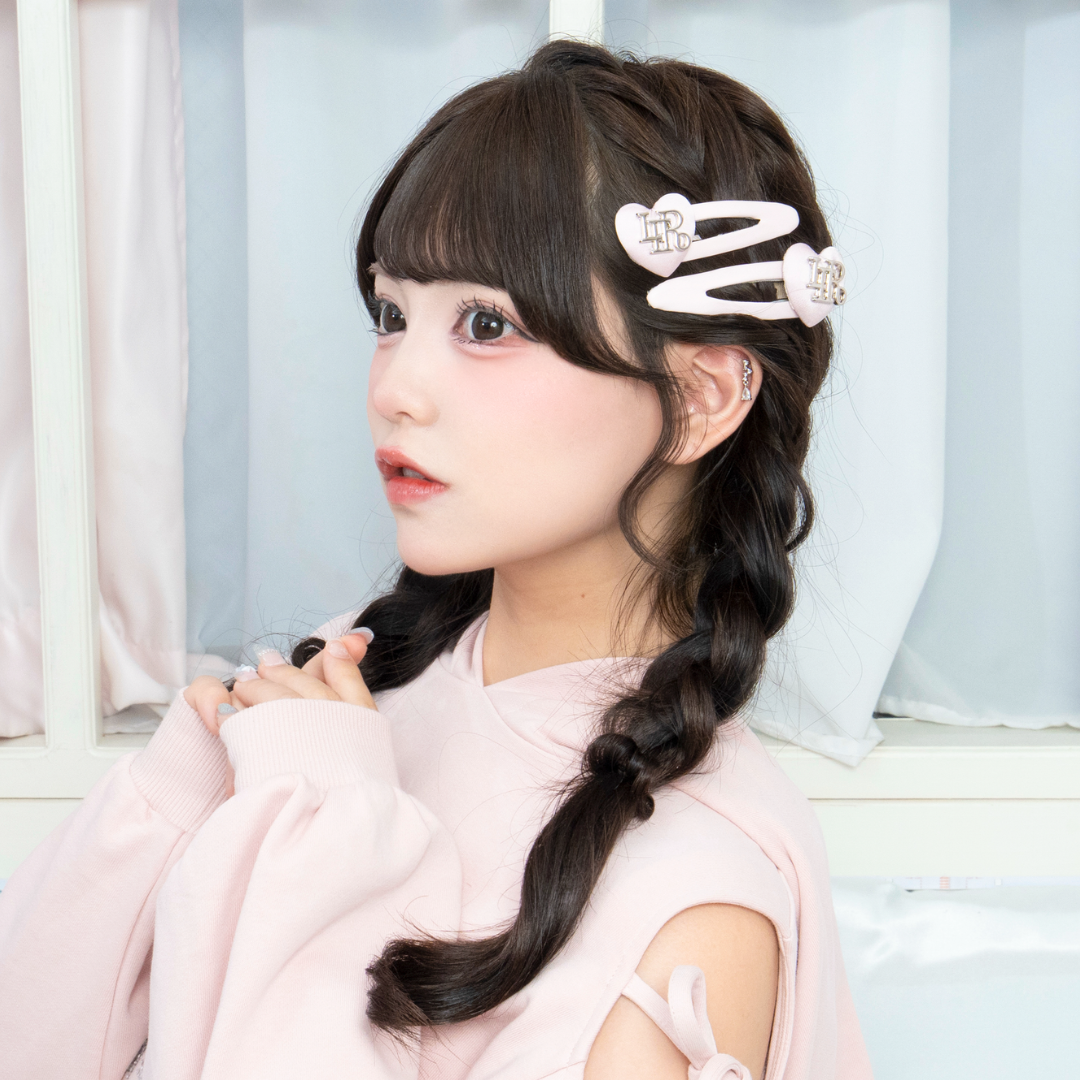 《LAFARY closet》サテンハートヘアピン
