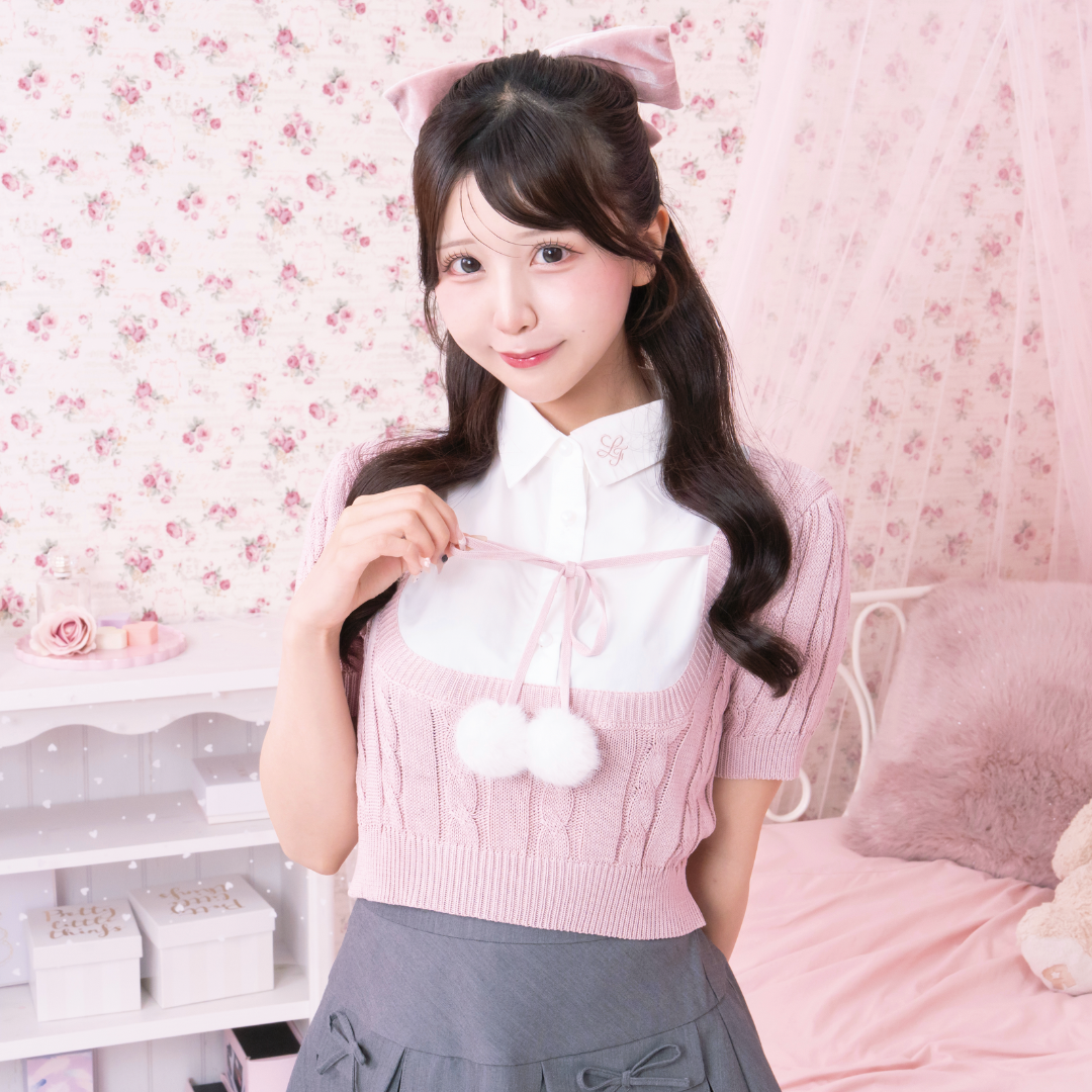 《LAFARY closet》シャツレイヤードニット