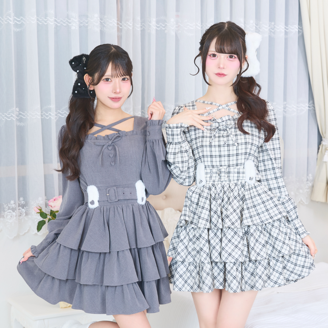 グレー:152cm/ホワイトチェック:163cm