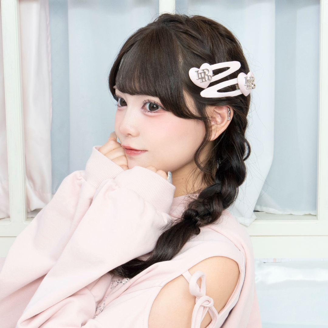 《LAFARY closet》サテンハートヘアピン
