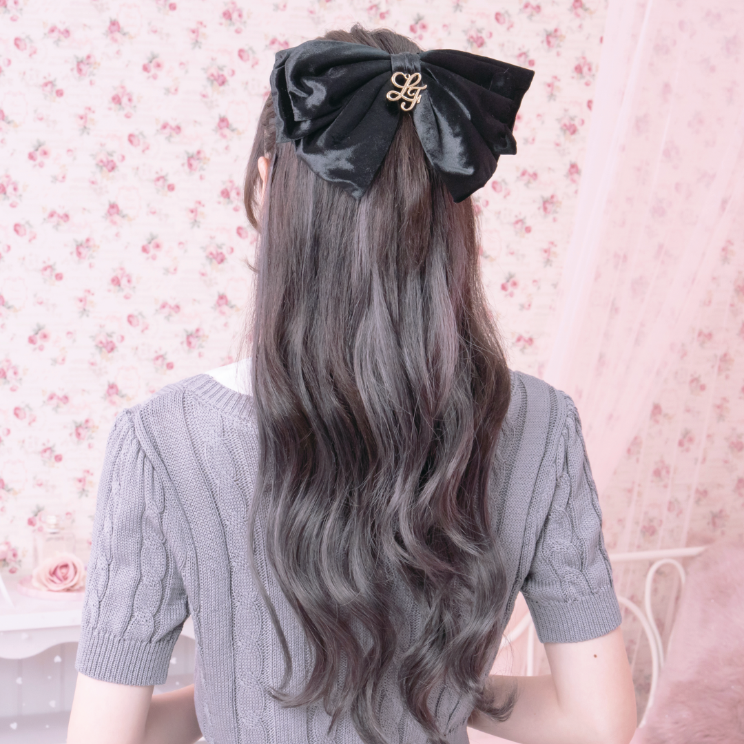 《LAFARY closet》ベロアリボンバレッタ