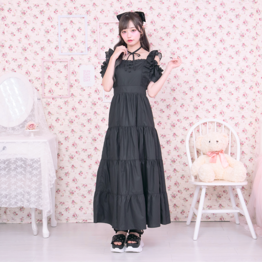 《LAFARY closet》ティアードロングワンピ