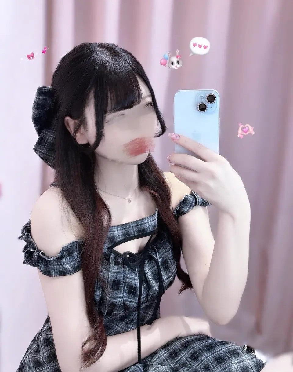 《LAFARY》チェックキャミロングワンピース