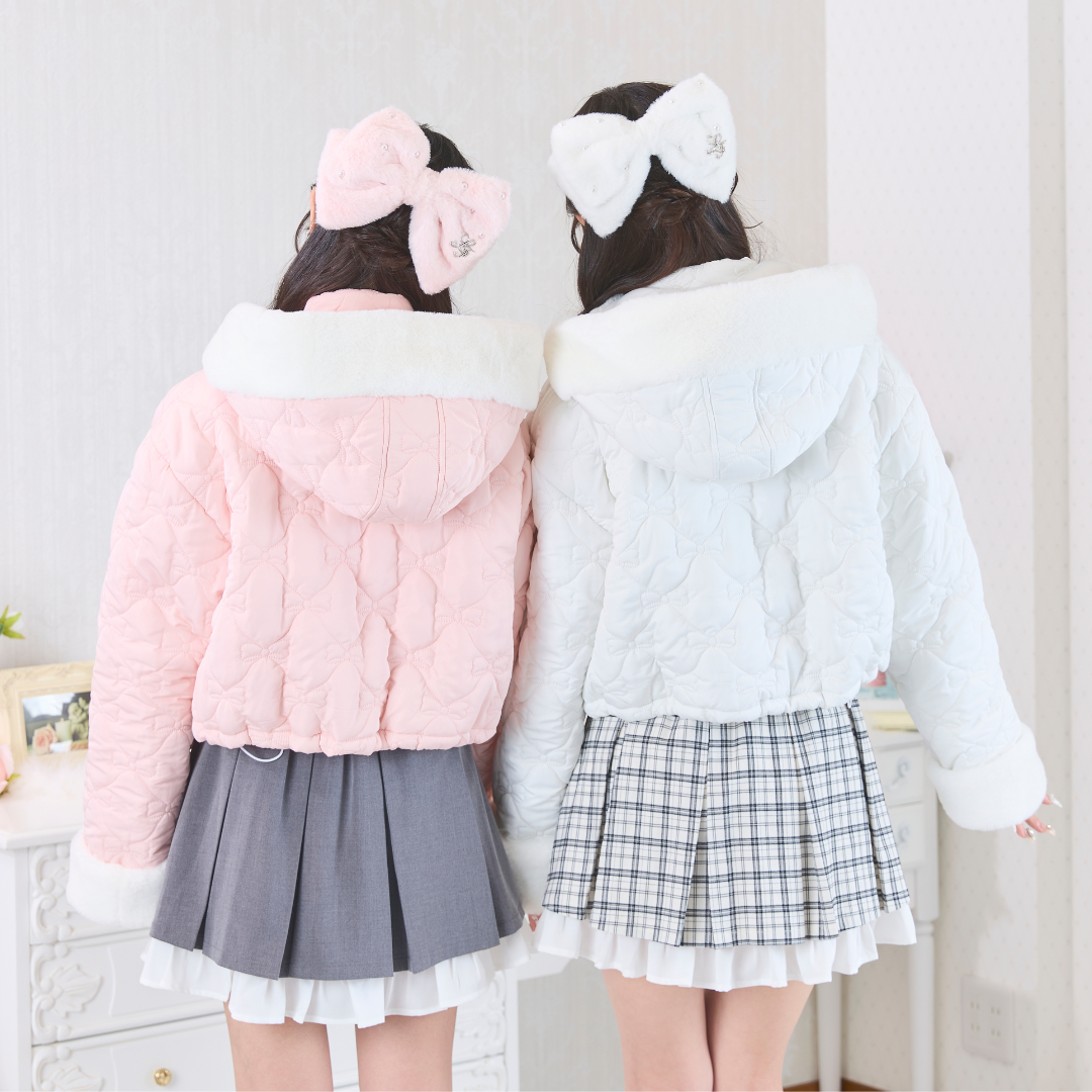 《LAFARY closet》ファーリボンバレッタ