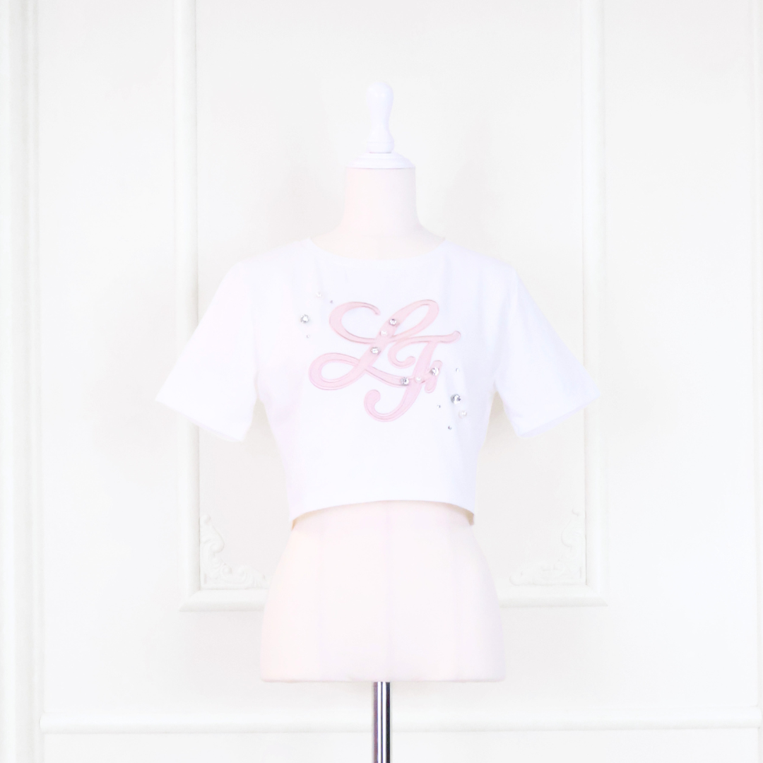 《LAFARY closet》合皮ロゴチビTシャツ