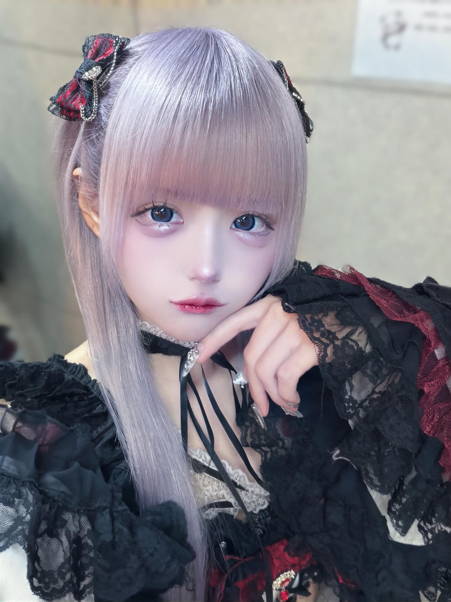 《mine》レースゴシックリボン