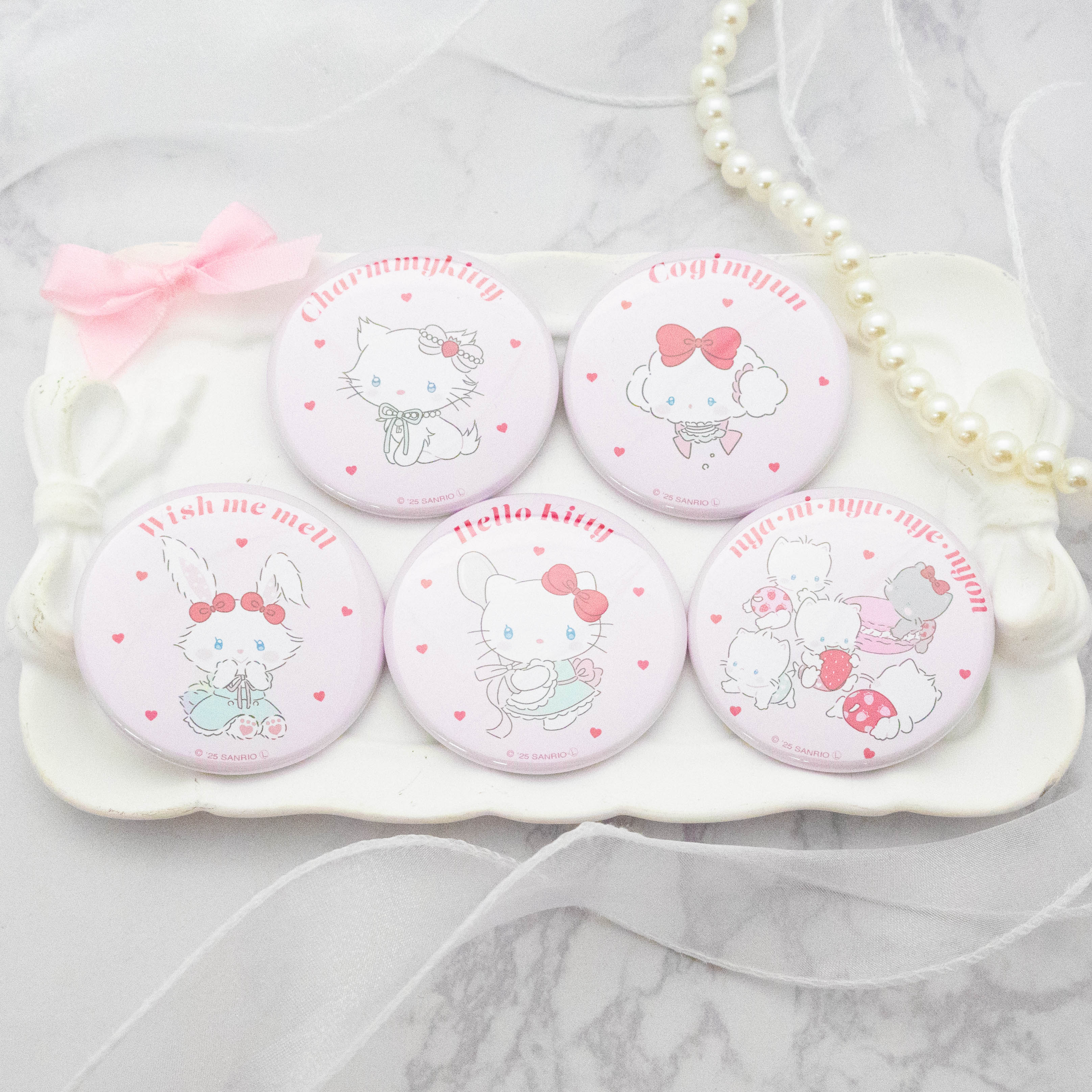 《LAFARYオリジナル》レトロガーリー 缶ミラー チャーミーキティ