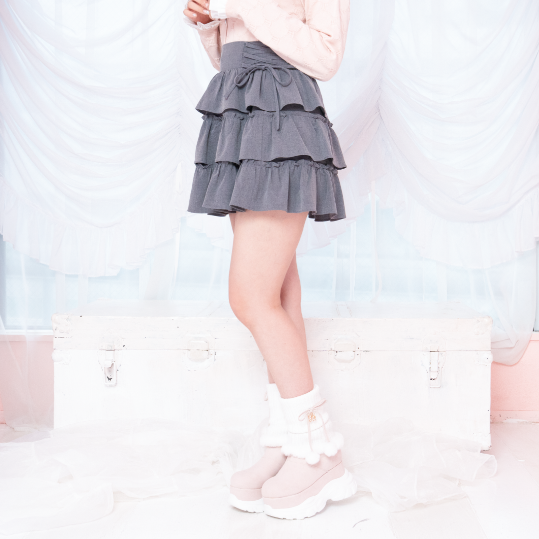 《LAFARY closet》ルーズニット厚底ブーツ