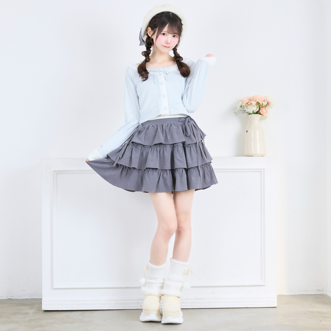 《LAFARY closet》ルーズニット厚底ブーツ