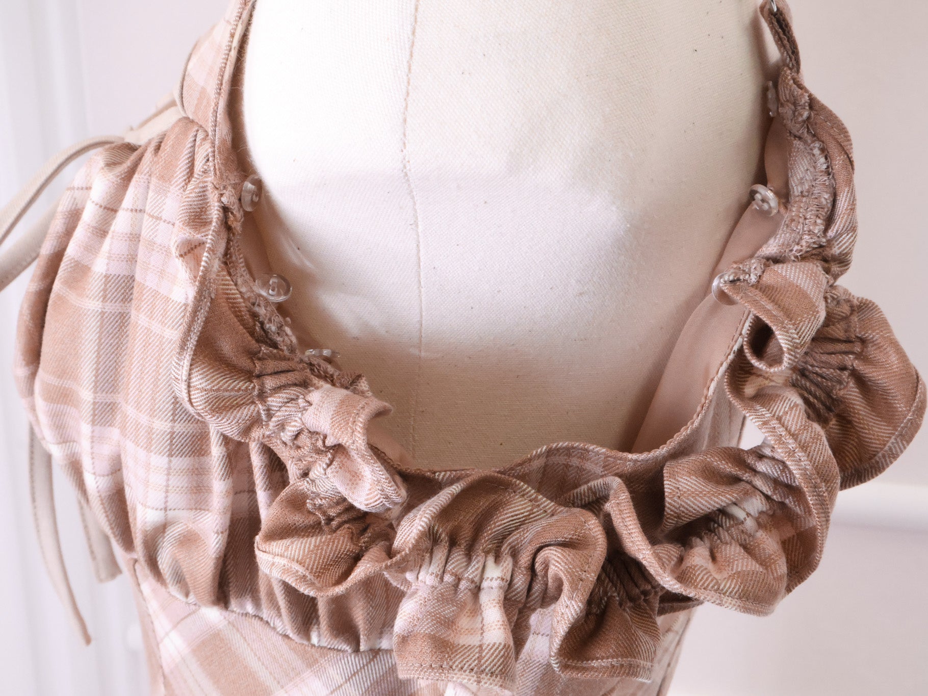 《LAFARY》チェックキャミロングワンピース