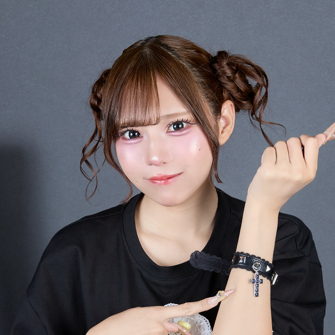 《mine》スタッズクロスレースブレスレット