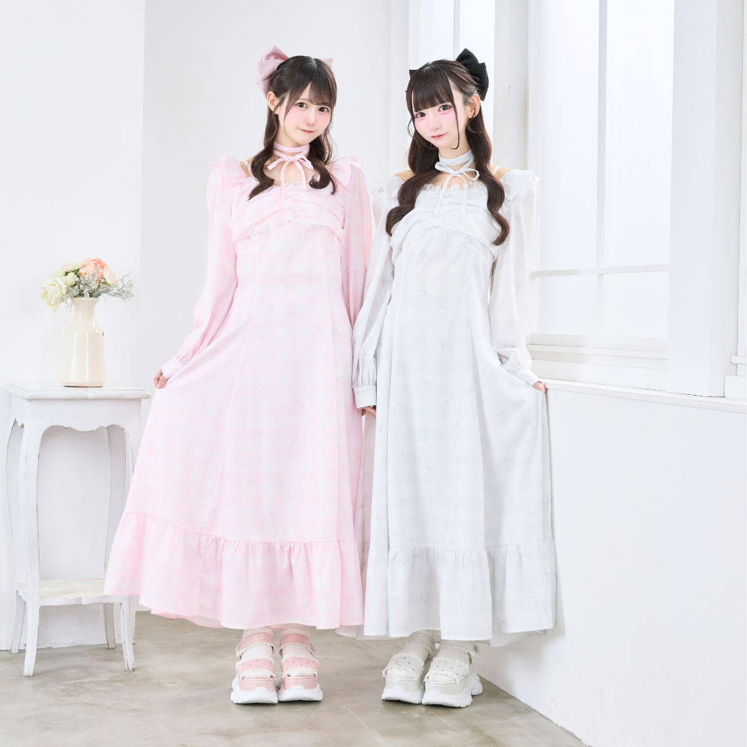 LAFARY closet》チェックリボンロングワンピ- LAFARY ONLINE