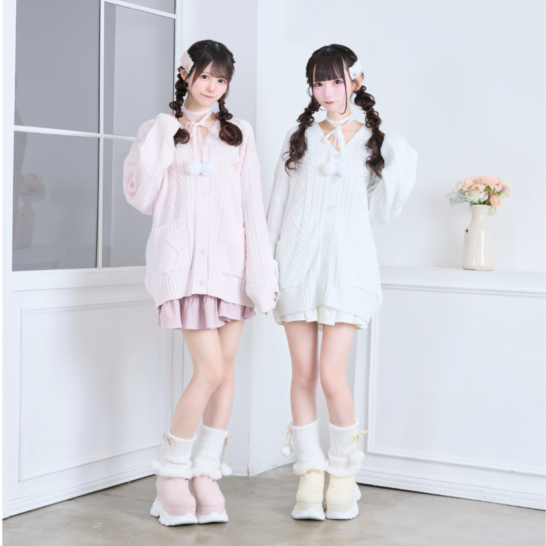 《LAFARY closet》ルーズニット厚底ブーツ