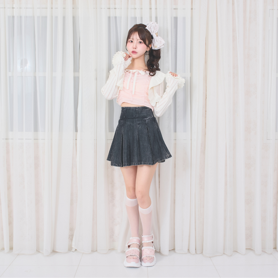 《LAFARY closet》フリルニットカーディガン