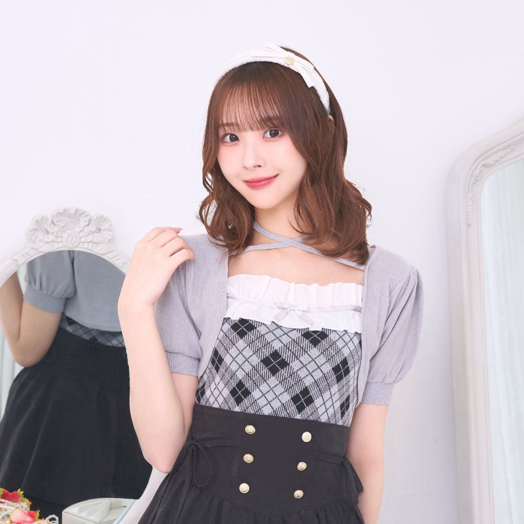 《LAFARY closet》チェックアンサンブルニットトップス
