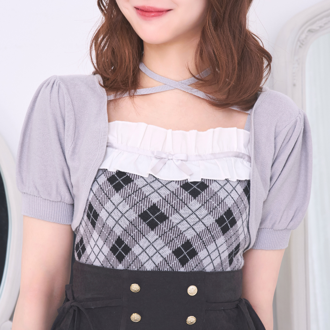 《LAFARY closet》チェックアンサンブルニットトップス