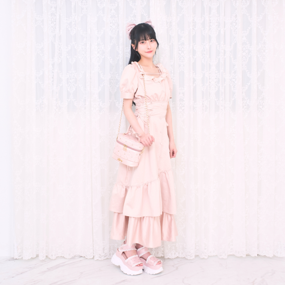 《LAFARY closet》スピンドルティアードロングワンピ