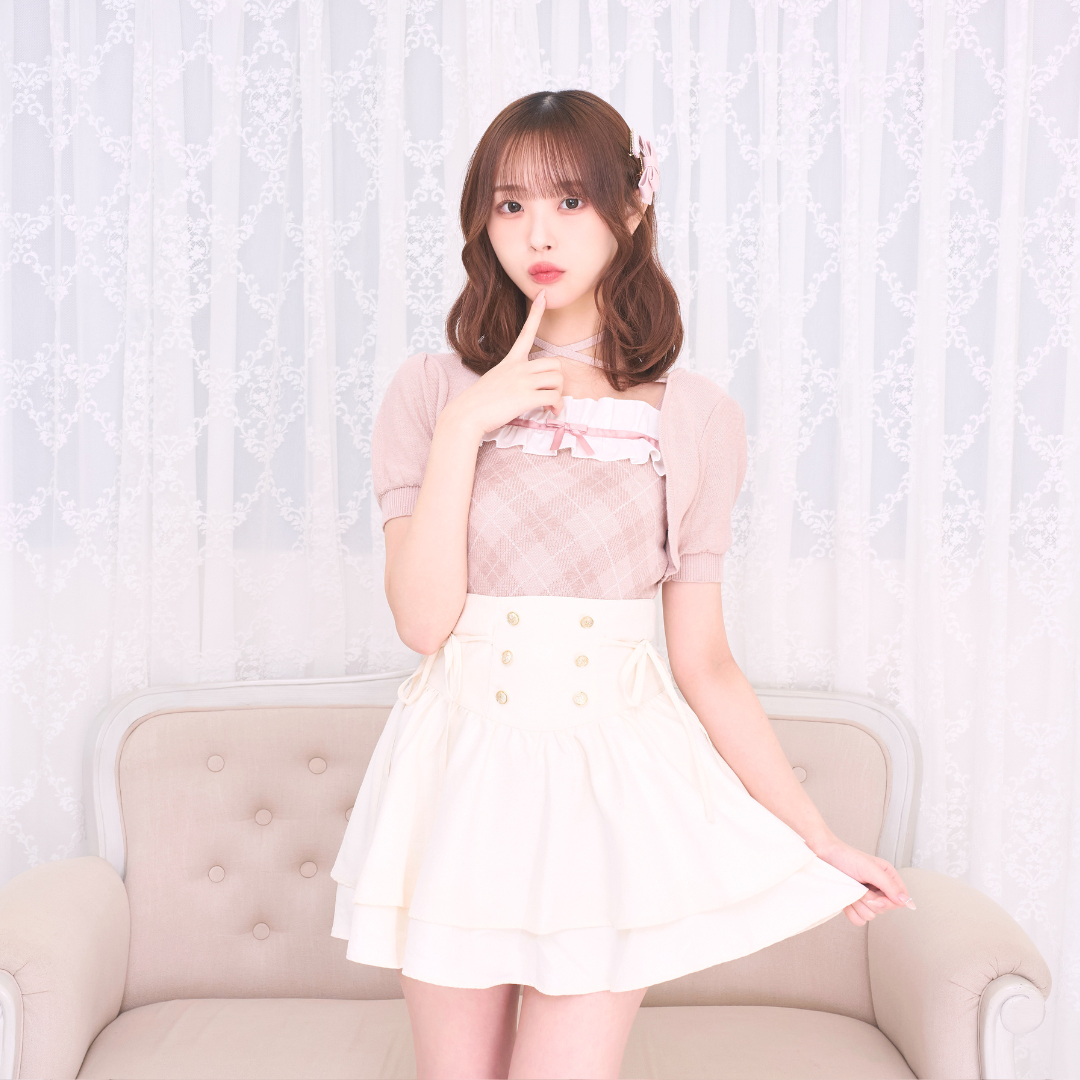 《LAFARY closet》チェックアンサンブルニットトップス