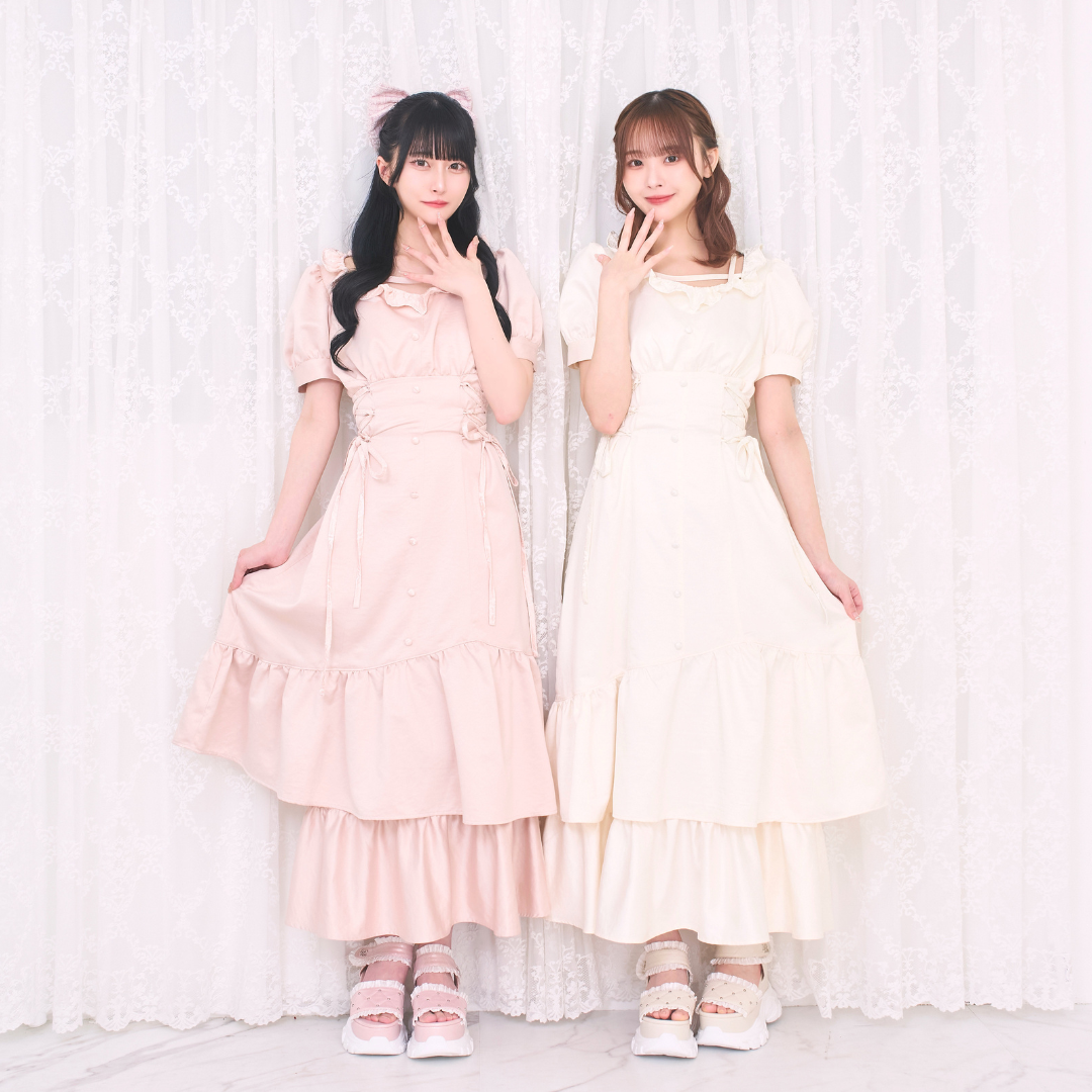 《LAFARY closet》スピンドルティアードロングワンピ