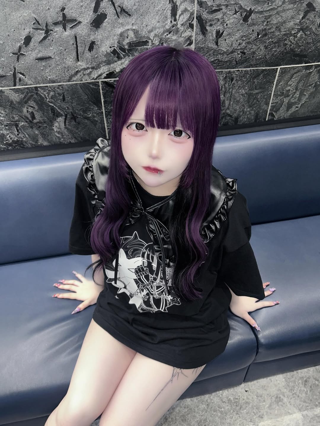 《mine》レザーリボンつけ襟