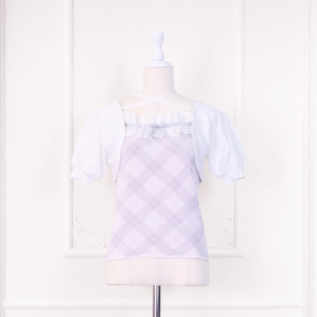 《LAFARY closet》チェックアンサンブルニットトップス