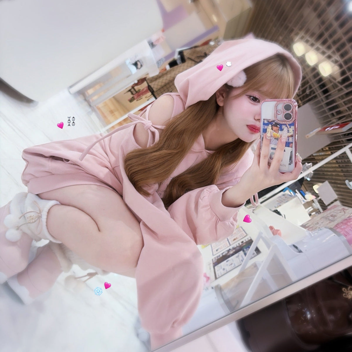 《LAFARY closet》ルーズニット厚底ブーツ