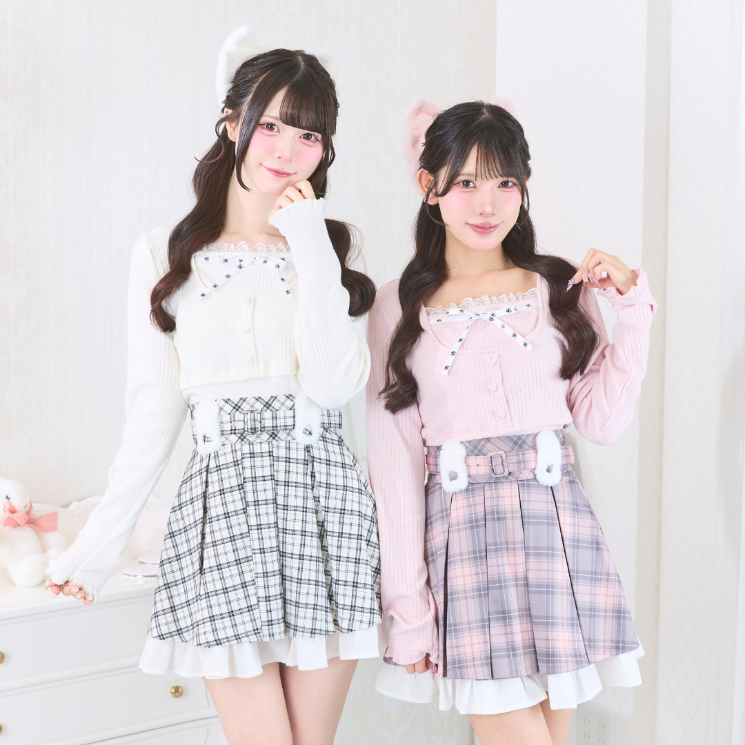ホワイトチェック:163cm/ピンクチェック152cm
