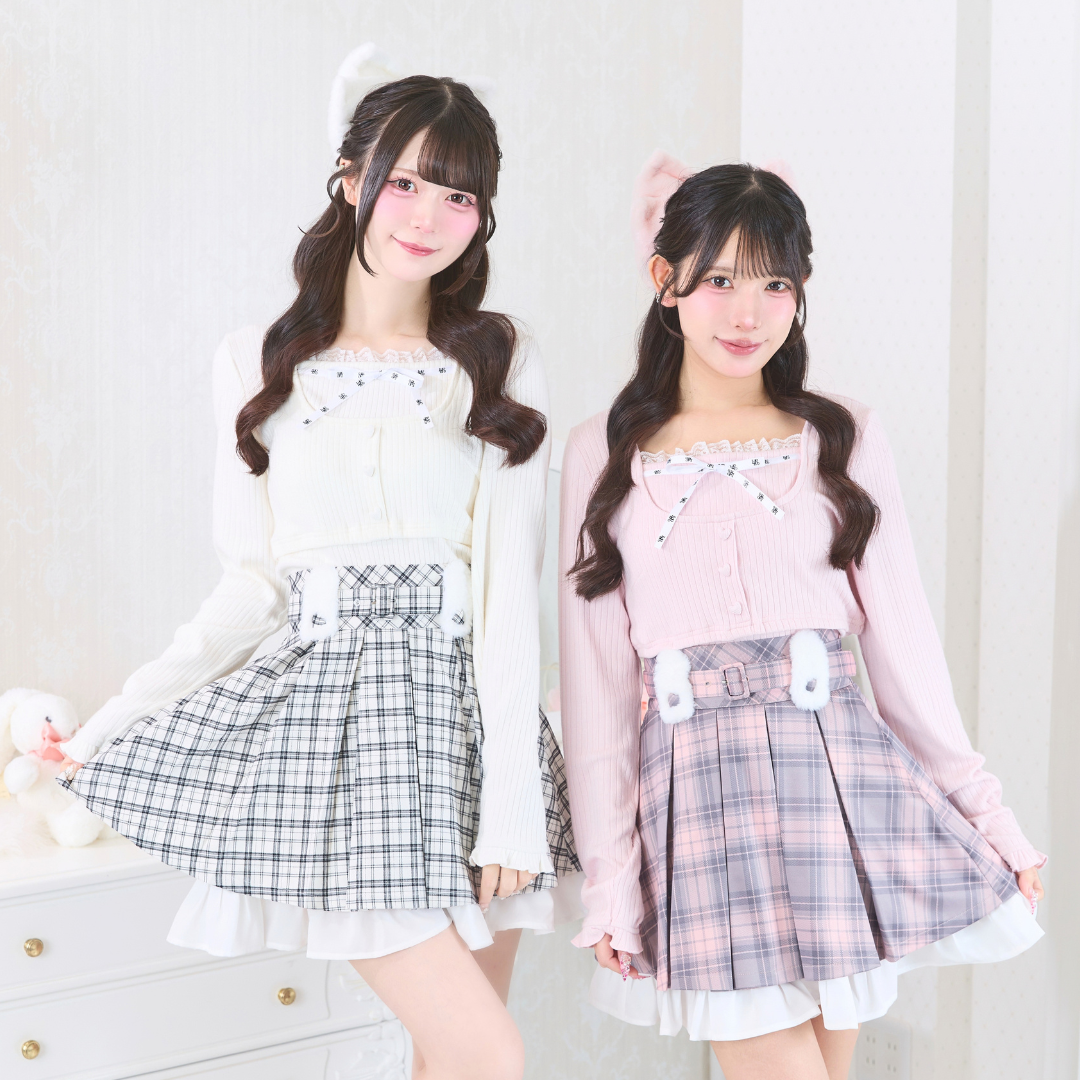 ホワイトチェック:163cm/ピンクチェック152cm