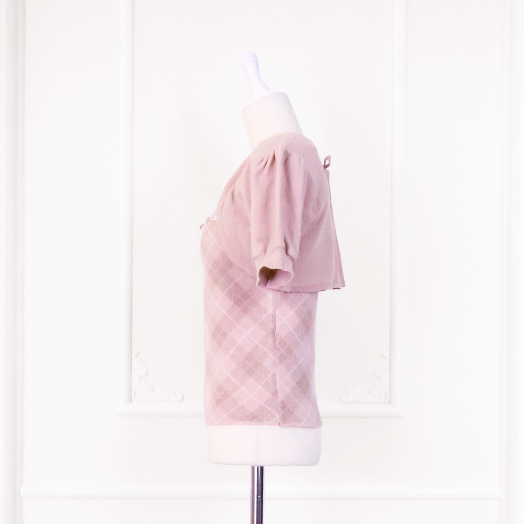 《LAFARY closet》チェックアンサンブルニットトップス