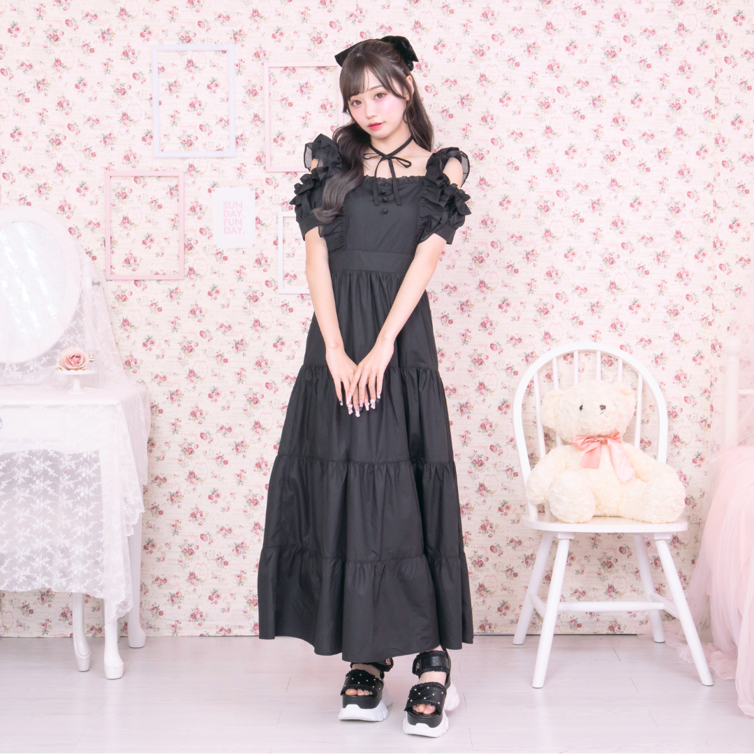 《LAFARY closet》ティアードロングワンピ