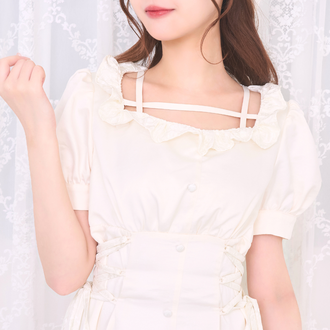 《LAFARY closet》スピンドルティアードロングワンピ