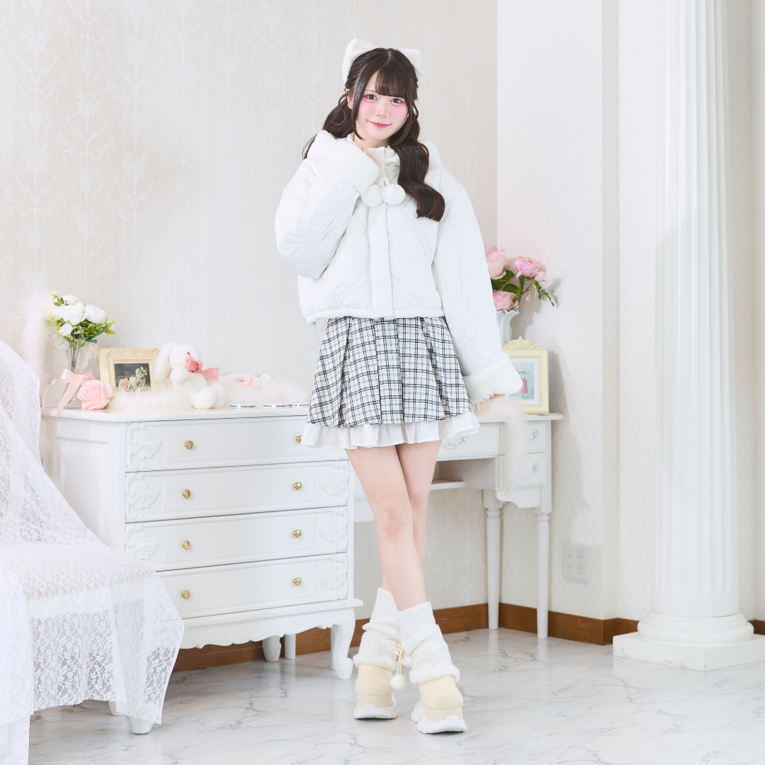 ホワイトチェック163cm