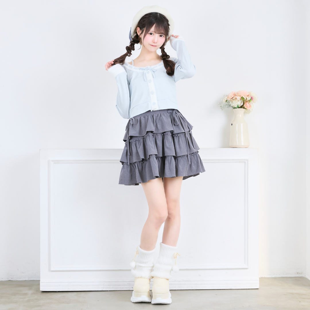 《LAFARY closet》ルーズニット厚底ブーツ