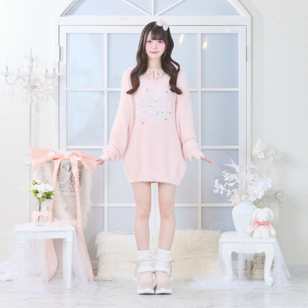 ピンク×ホワイト:152cm