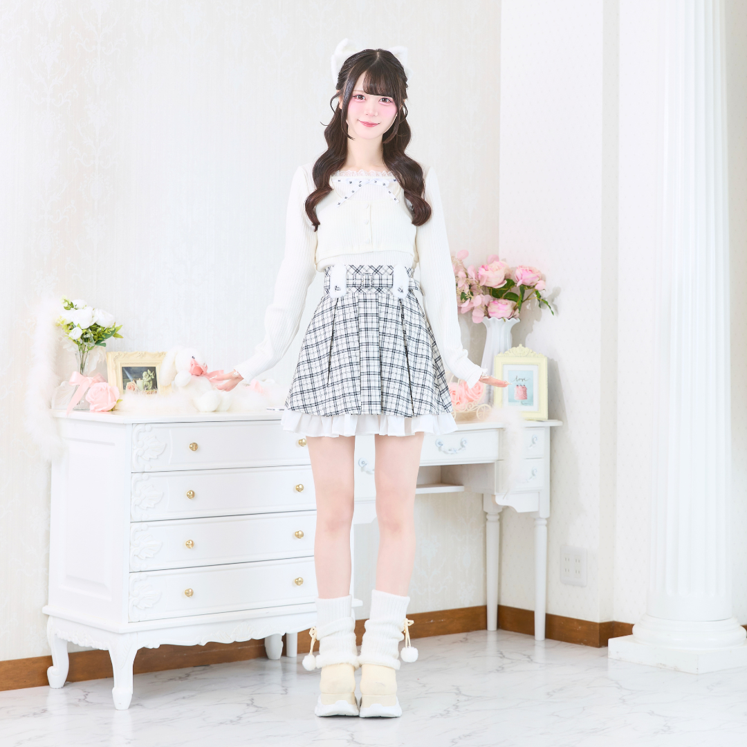 ホワイトチェック163cm