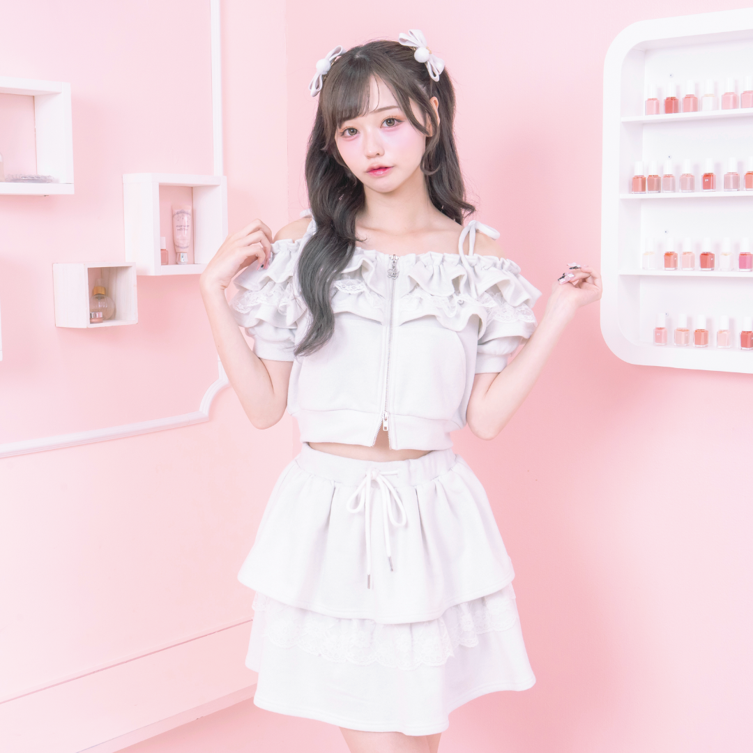 《LAFARY closet》オフショルスウェットセットアップ