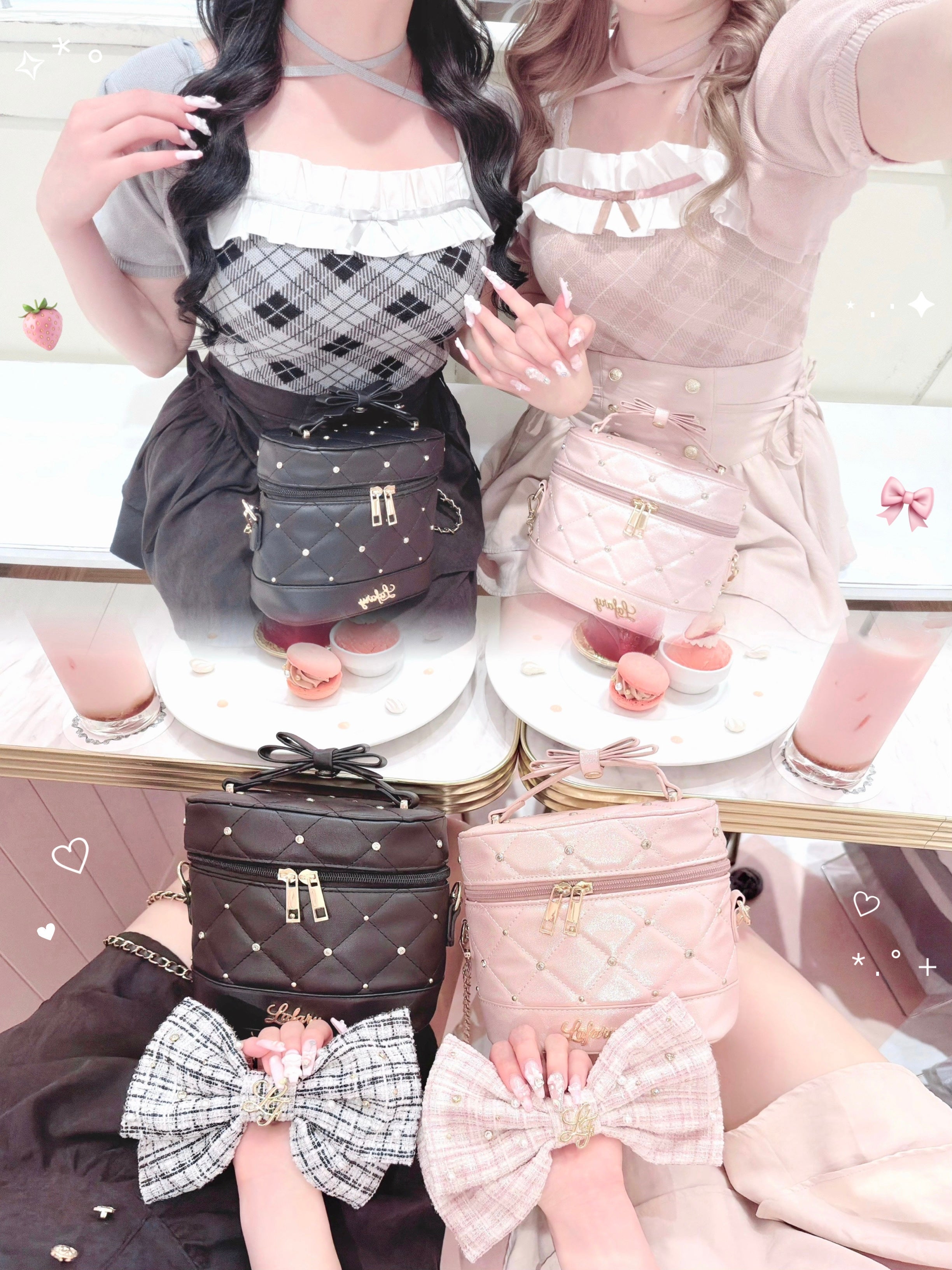 《LAFARY closet》ビジューツイードリボンバレッタ